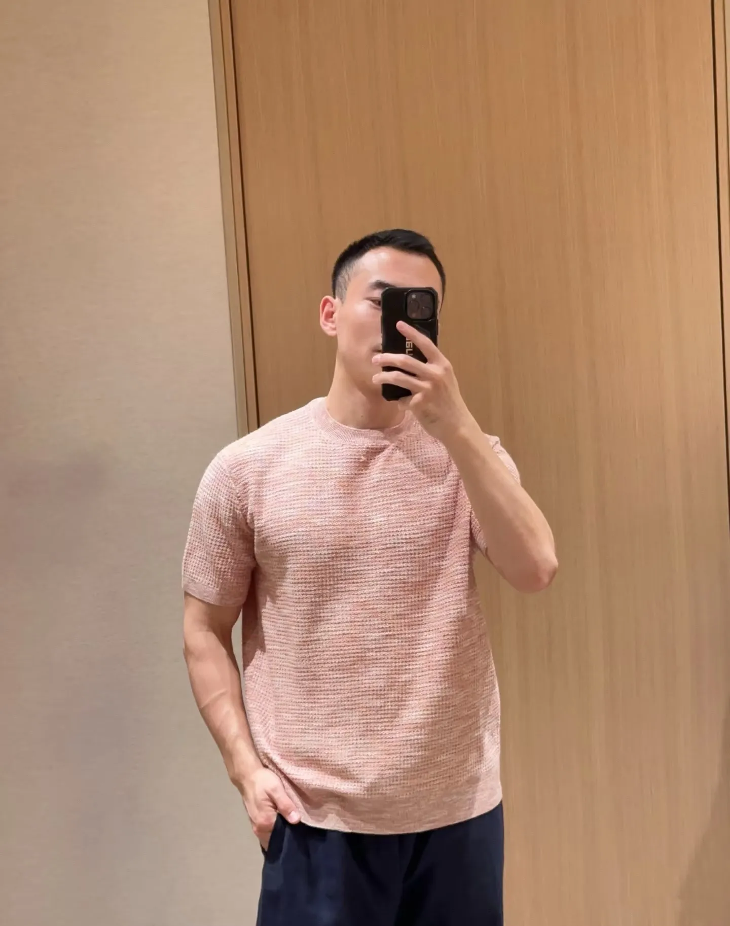 #Loro Piana/LP floral yarn short-sleeved upper body effect